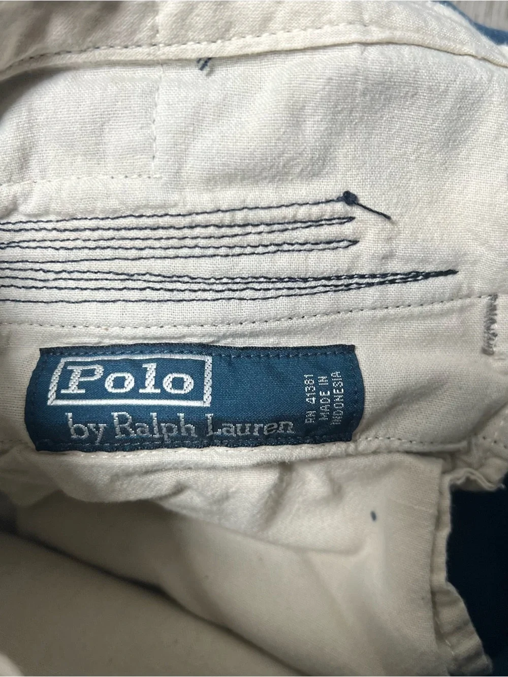 Polo Ralph Lauren LTD Military Crew Officer Trousers Mens 34x29 Blue ButtonFly